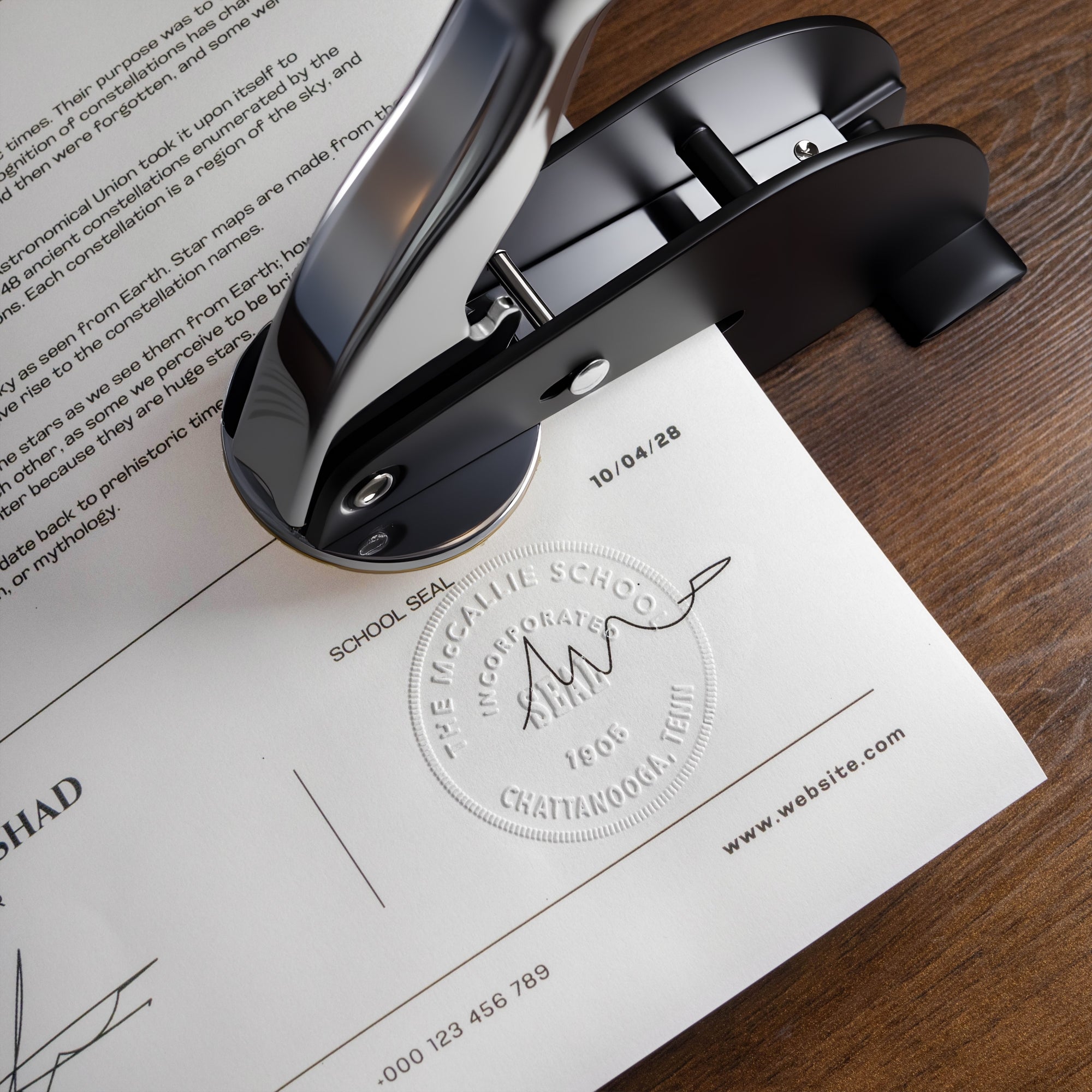 Contrato de Chancelas de Secretária Personalizadas Extra Grandes