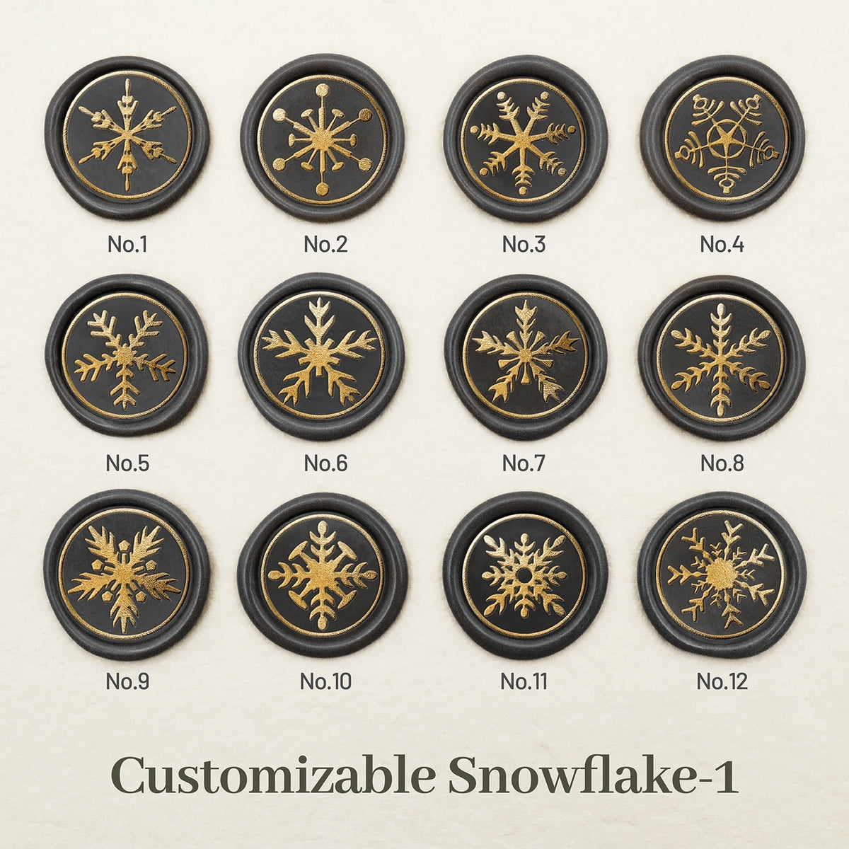 Carimbo de Sinete de Lacre Floco de Neve Stamprints cor 1