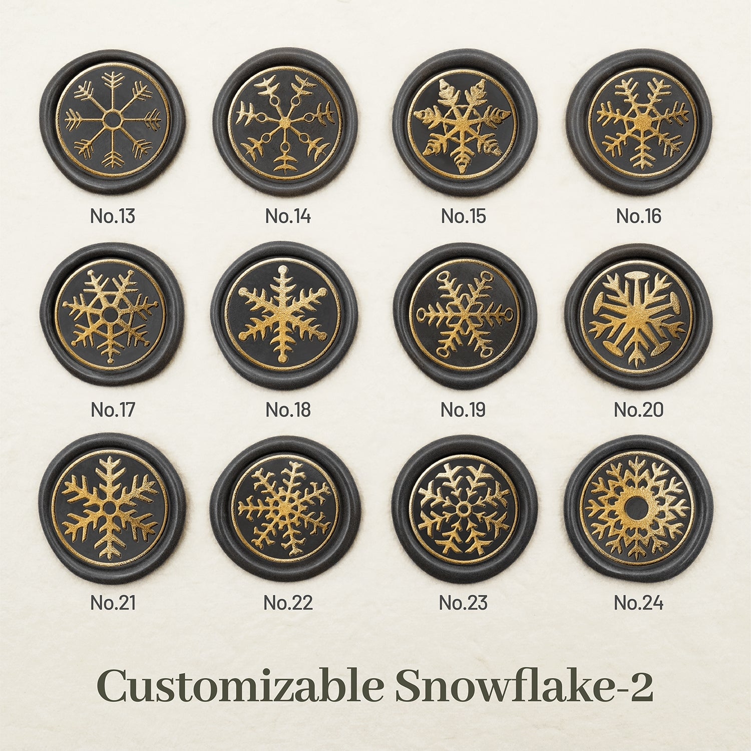 Carimbo de Sinete de Lacre Floco de Neve Stamprints cor 2