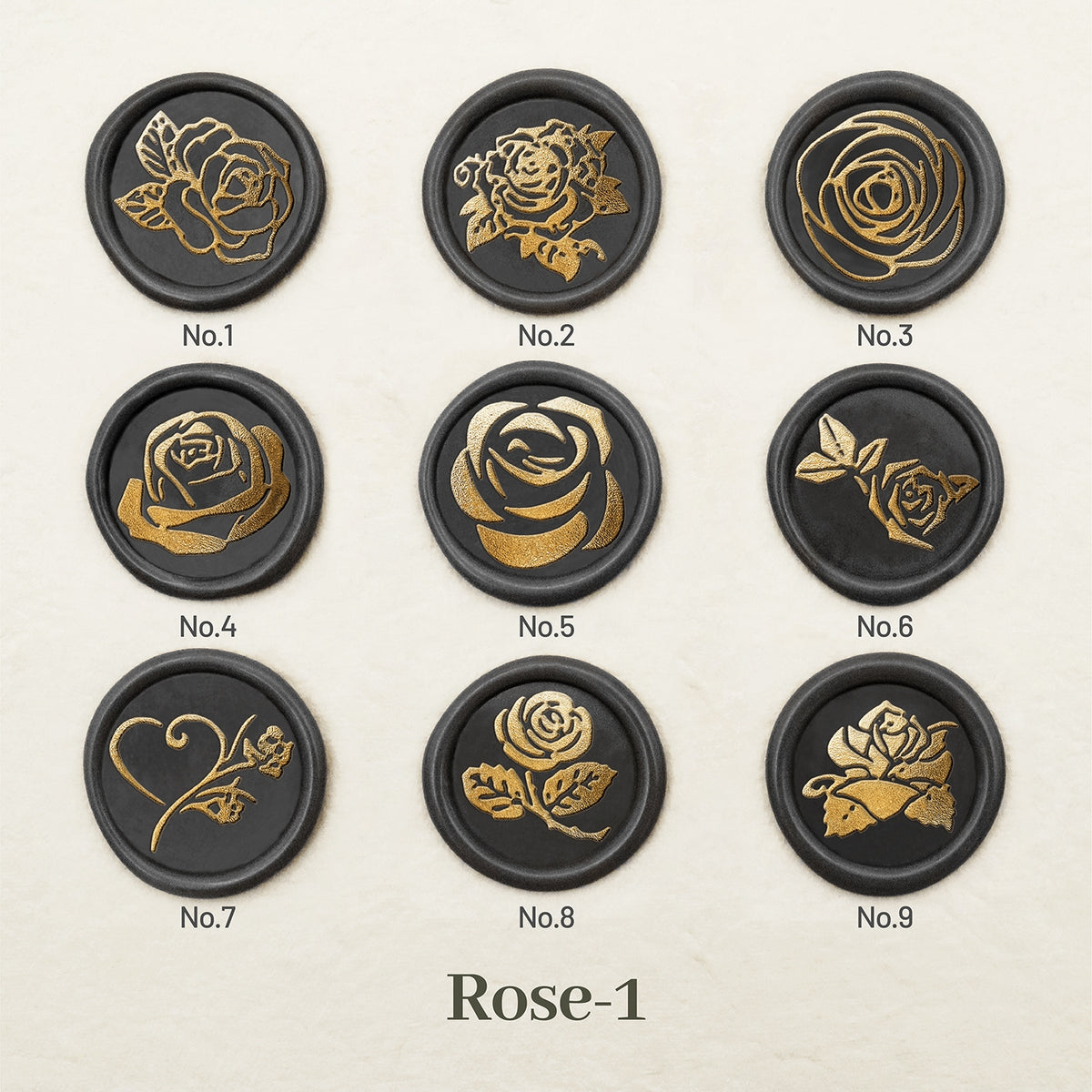 Carimbo de Sinete de Lacre Rosa Stamprints design 1