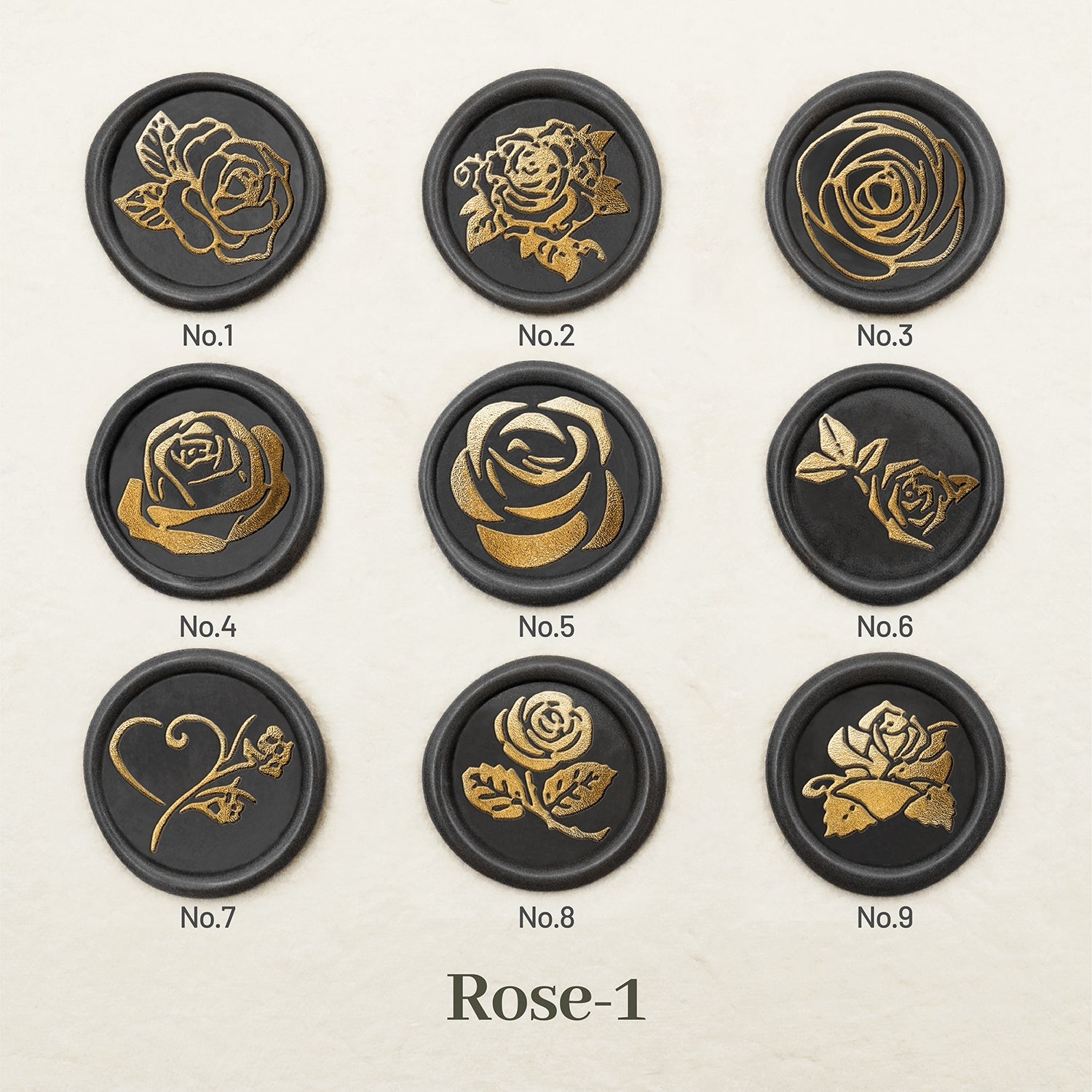 Carimbo de Sinete de Lacre Rosa Stamprints design 1