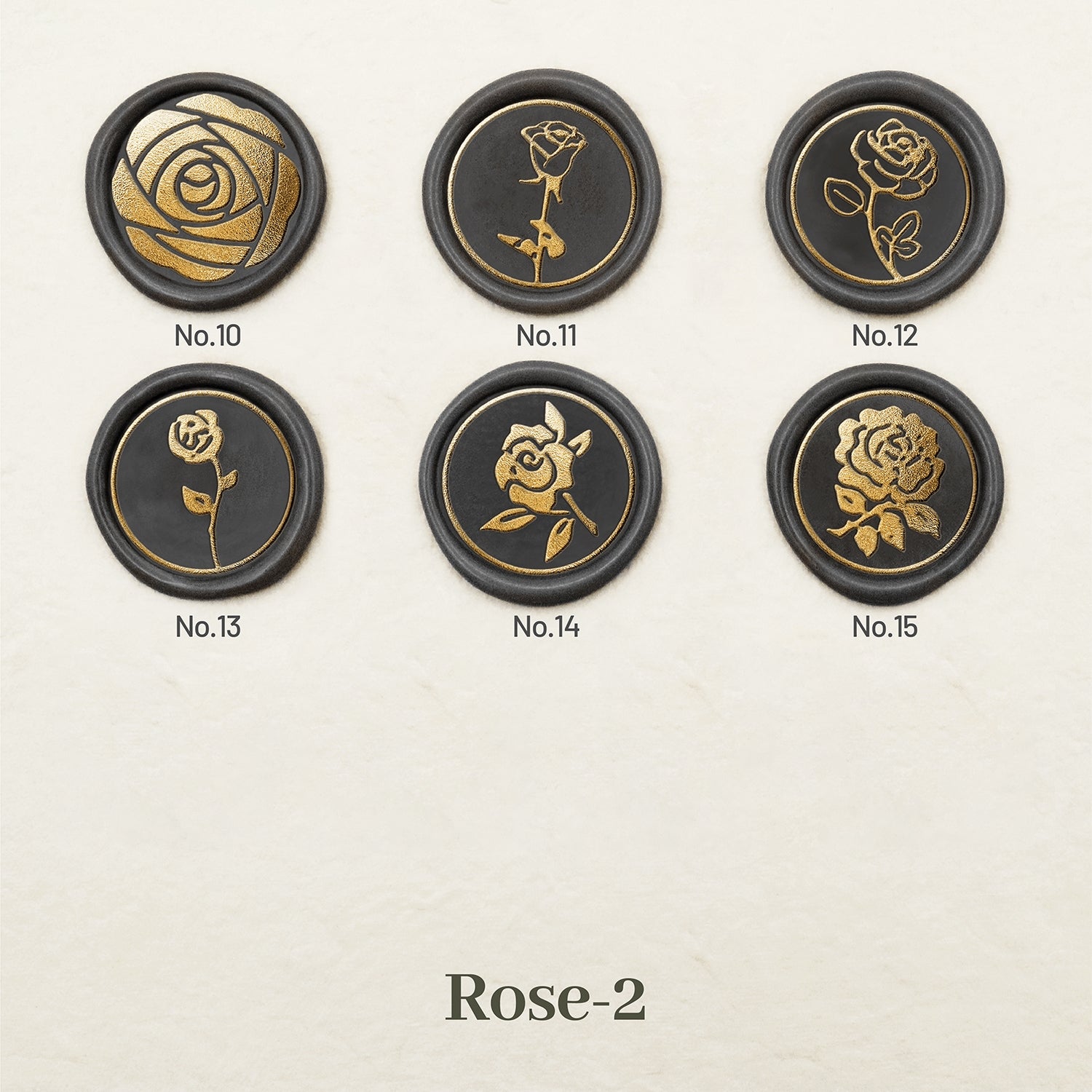 Stamprints Carimbo de Sinete de Lacre Rosa design 2
