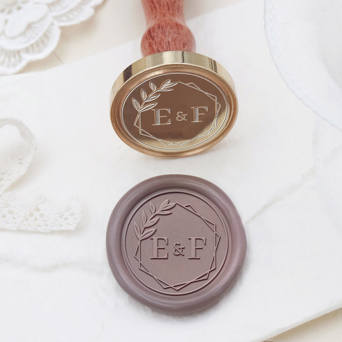Stamprints Carimbos de Lacre de Monograma de Casamento Personalizado 2