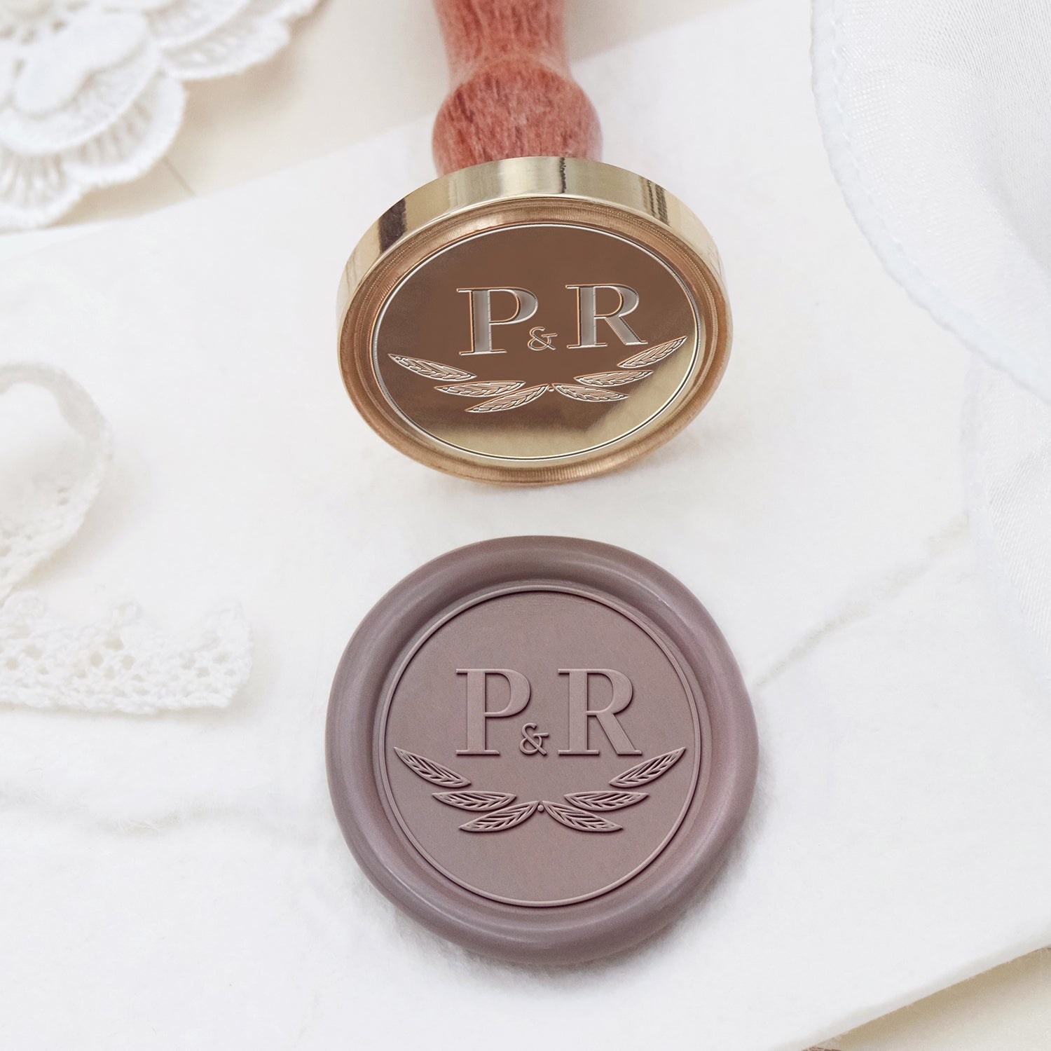 Stamprints Carimbos de Lacre de Monograma de Casamento Personalizado 2