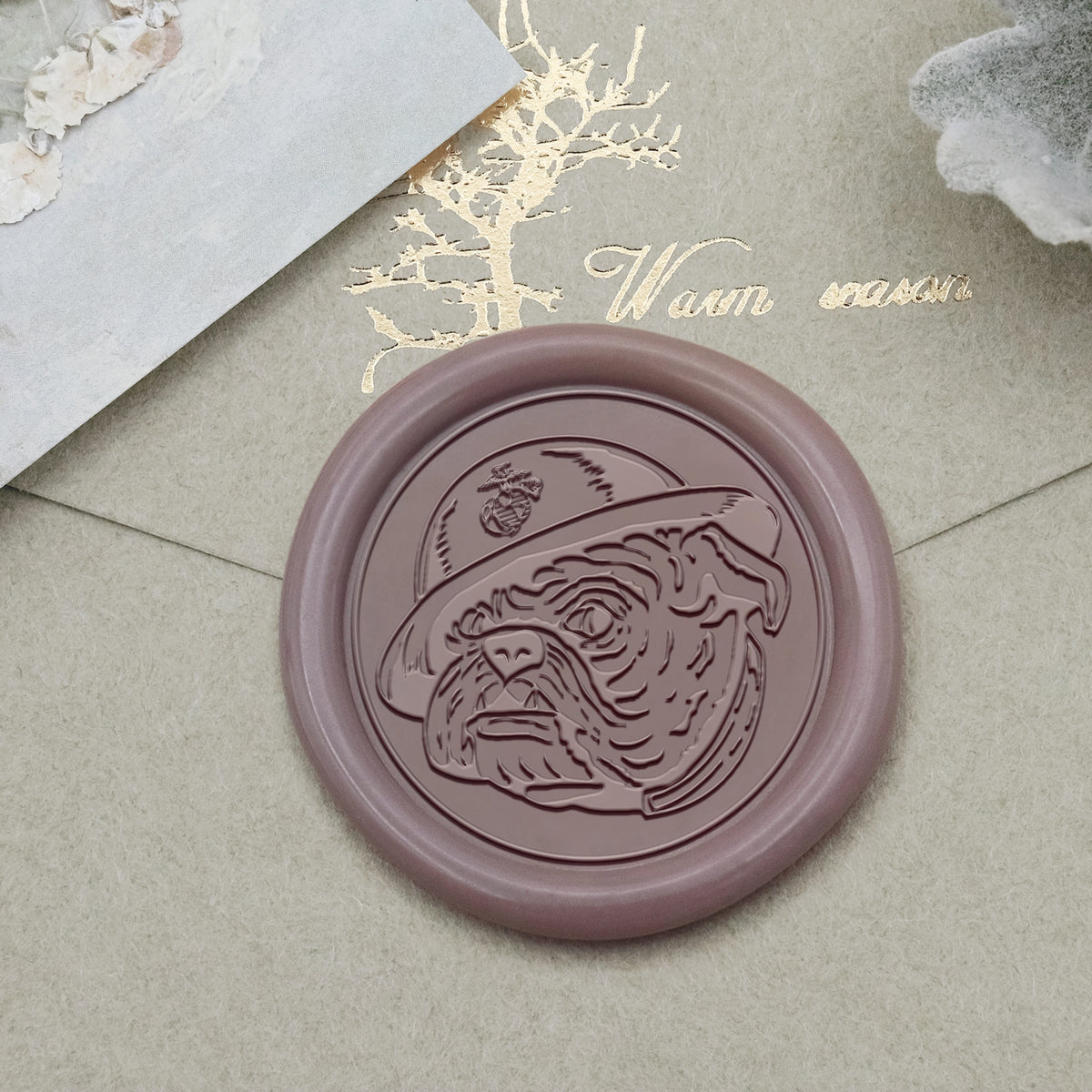 Carimbo de Sinete de Lacre com Símbolo Devil Dog Stamprints 1