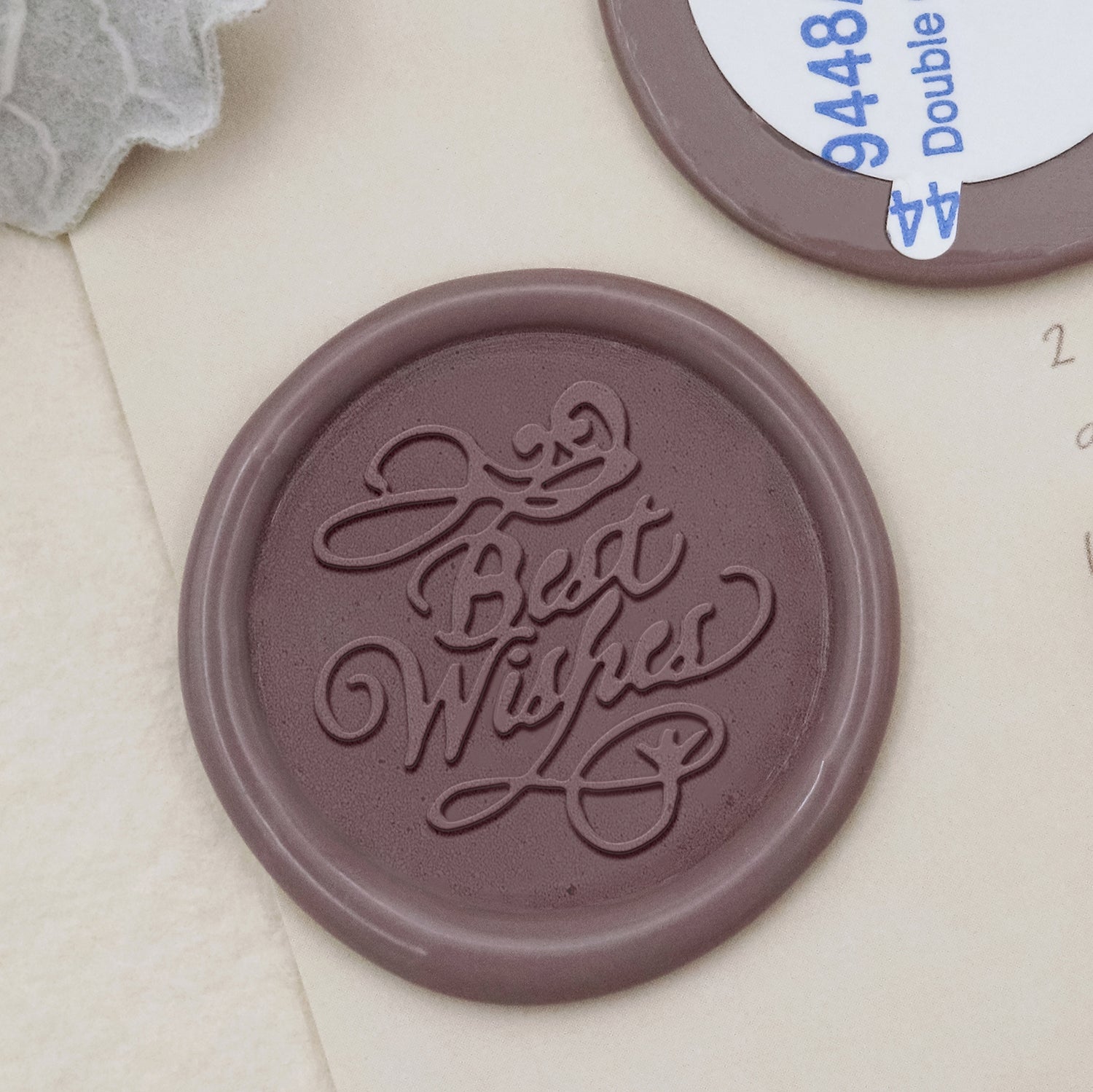 Adesivos de Sinete de Lacre Autocolante de Saudação Stamprints - Best Wish 1