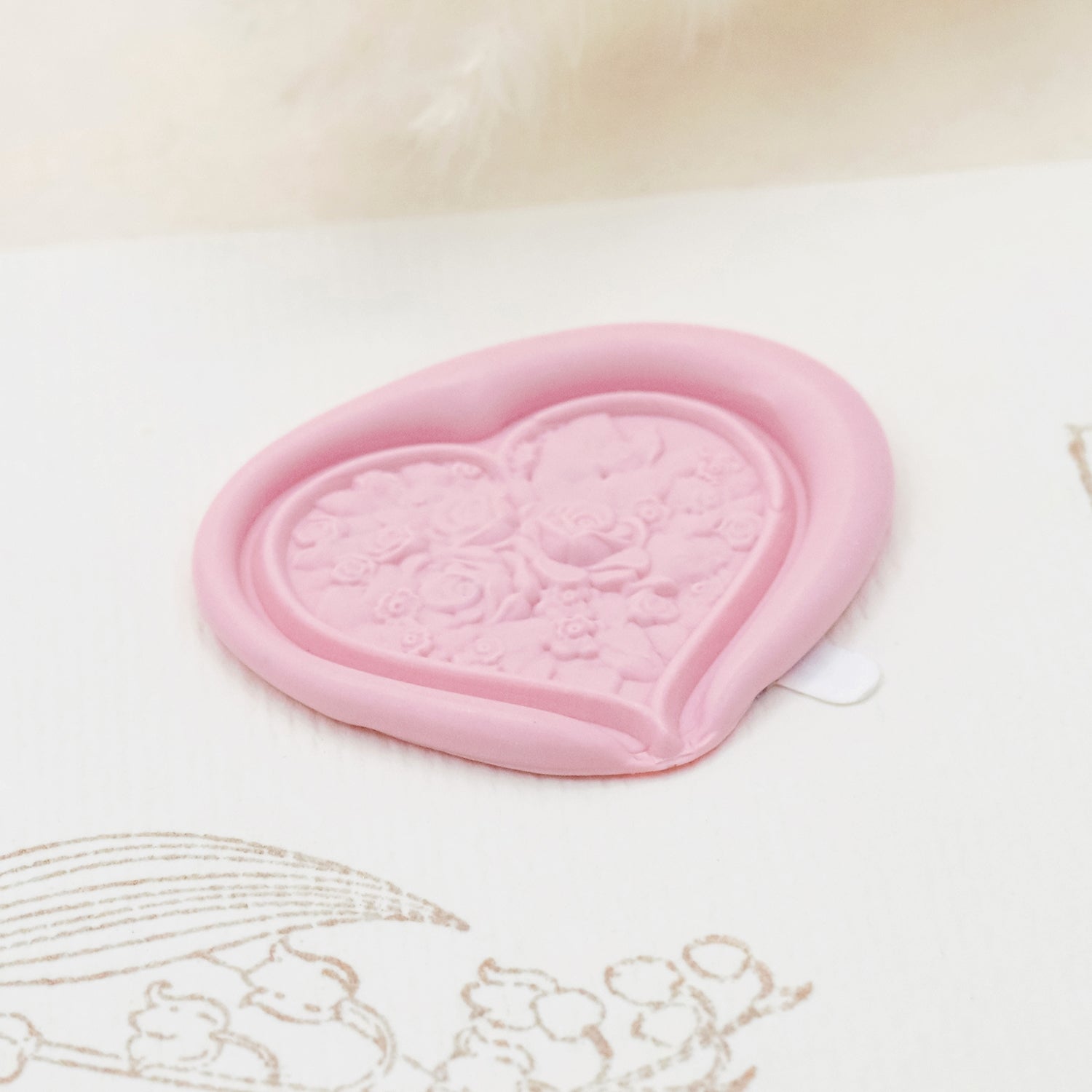 Stamprints Adesivos de Sinete de Lacre Autocolantes em Forma de Coração com Relevo 3D 4