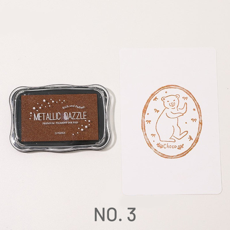 Almofada de Carimbo de Borracha Grande Metálica - Journal - Stamprints 6