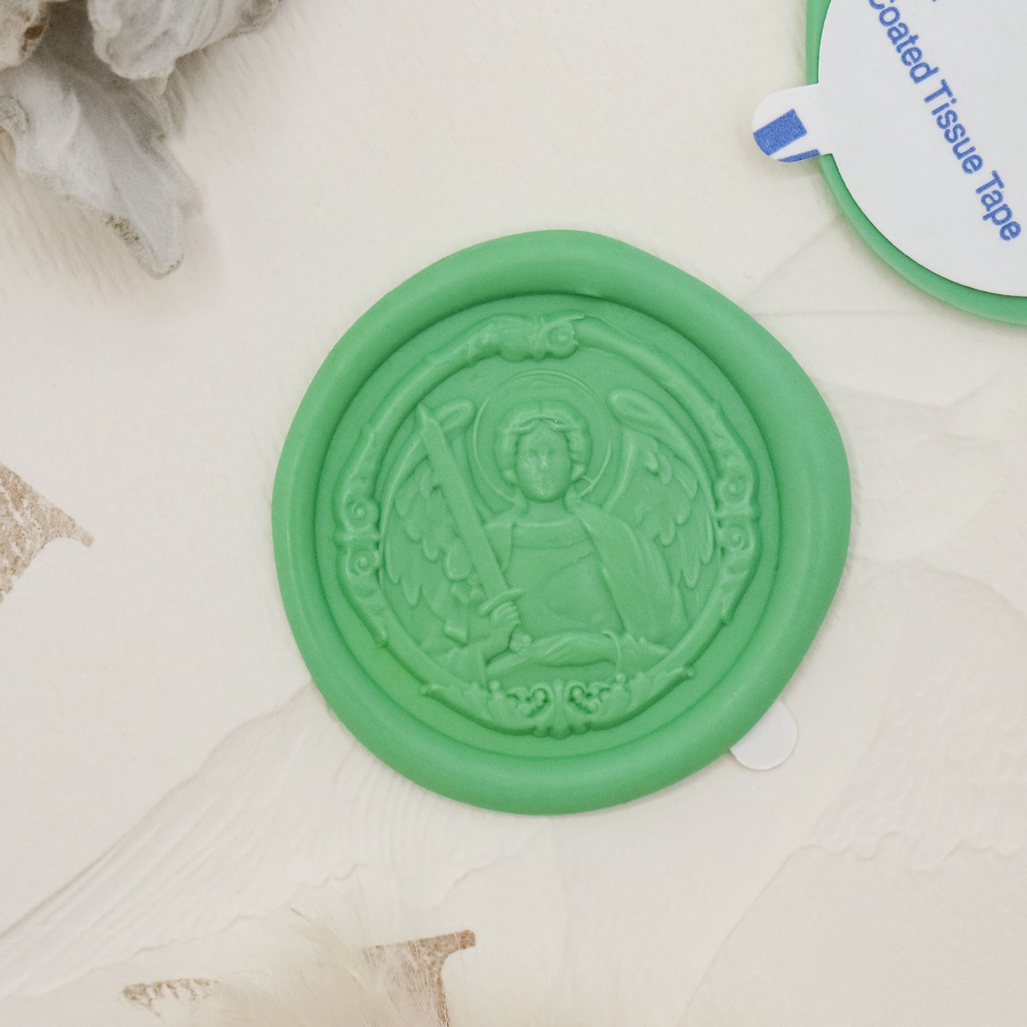 Stamprints Adesivos de Sinete de Lacre Autocolante São Miguel Arcanjo com Relevo 3D 1