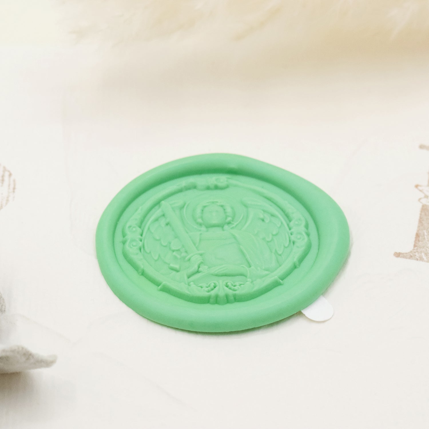 Adesivos de Sinete de Lacre Autocolante em Relevo 3D do Arcanjo Miguel Stamprints 3Adesivos de Sinete de Lacre Autocolante Stamprints Cor 4