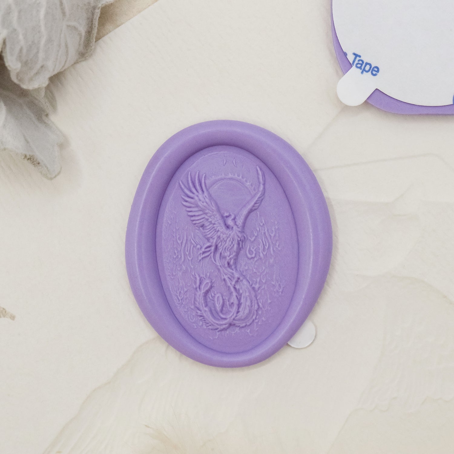 Stamprints Adesivos de Sinete de Lacre Autocolantes com Fénix em Relevo 3D 1