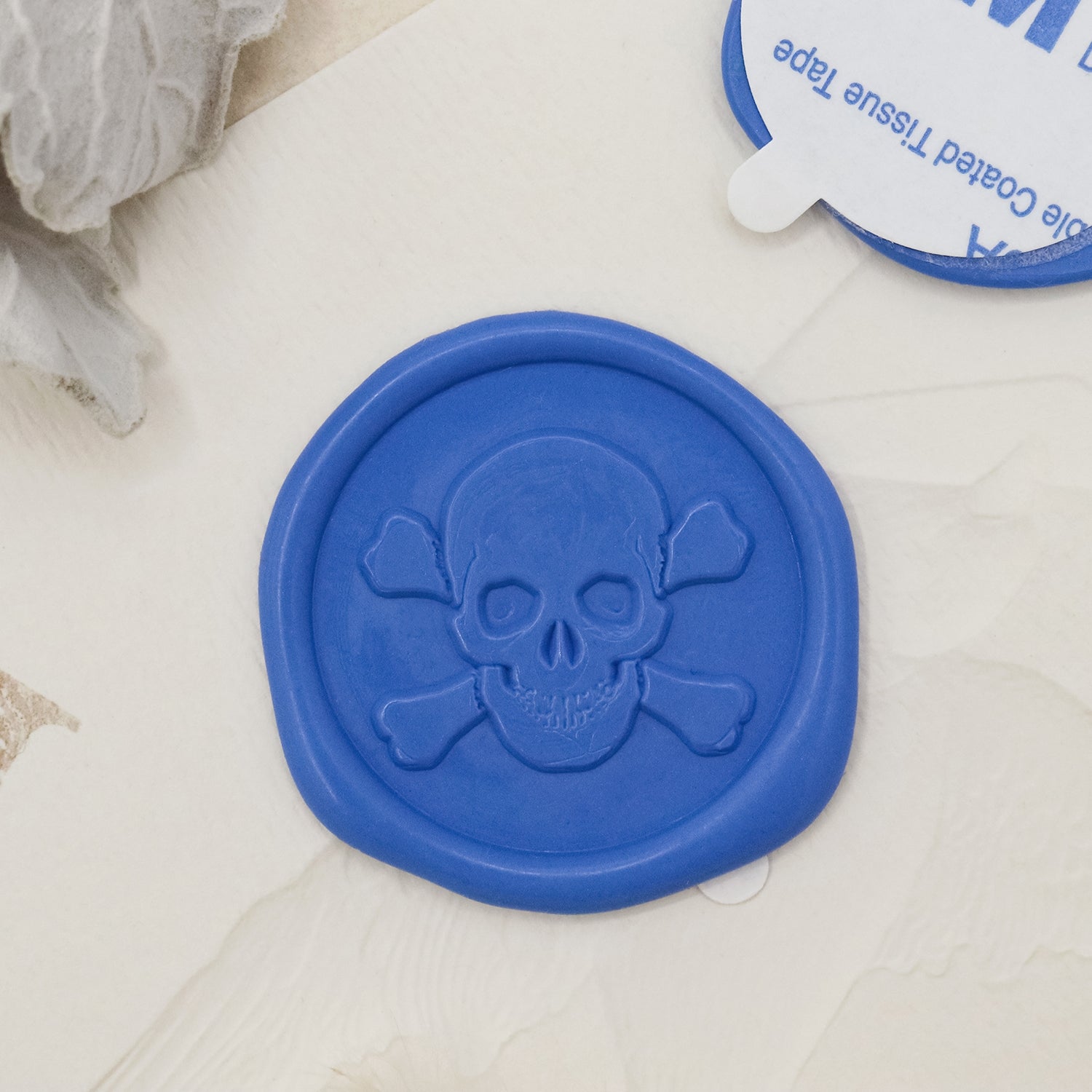 Adesivos de Sinete de Lacre Autocolante de Caveira em Relevo 3D Stamprints 1