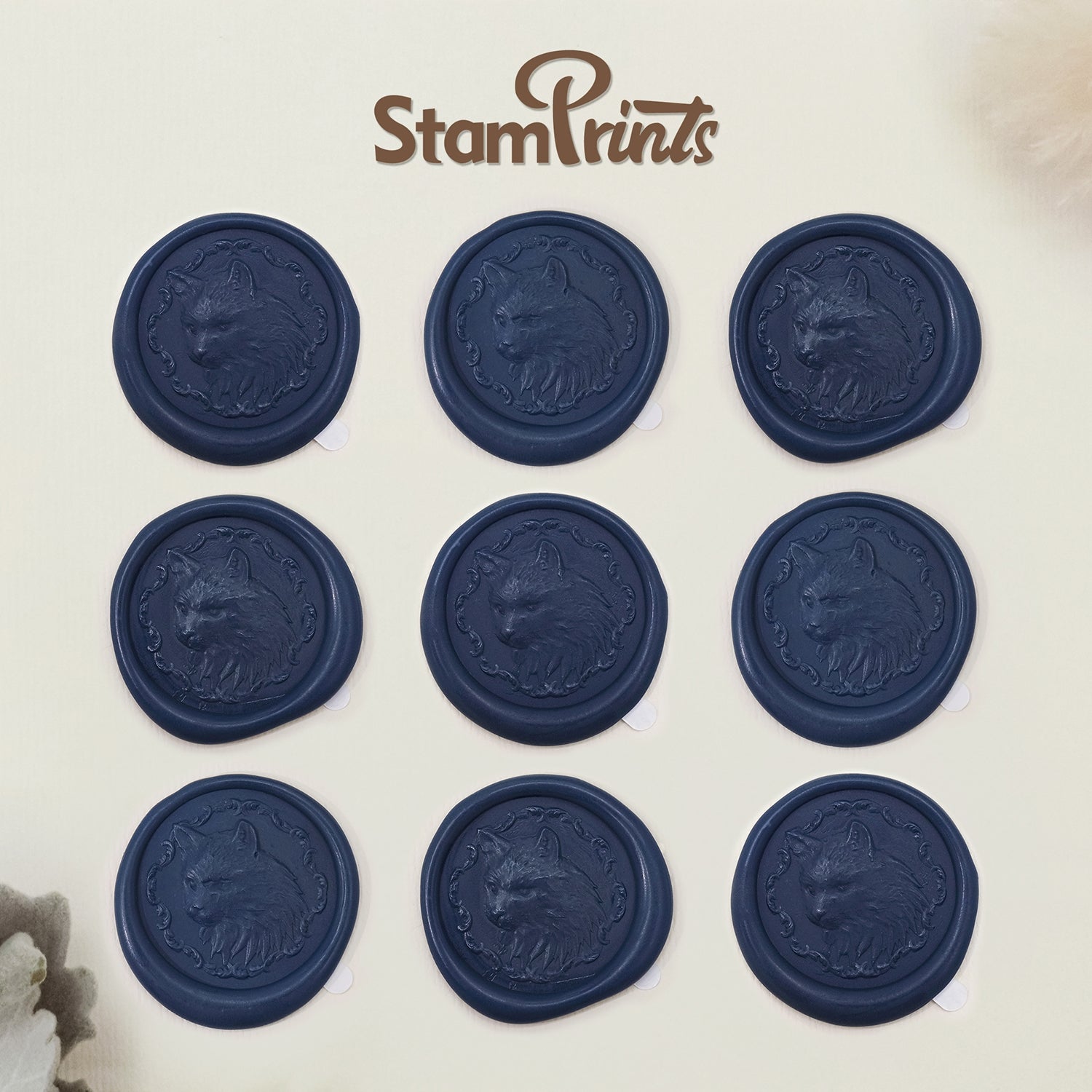 Stamprints Adesivos de Sinete de Lacre Autocolante com Gatinho em Relevo 3D 2