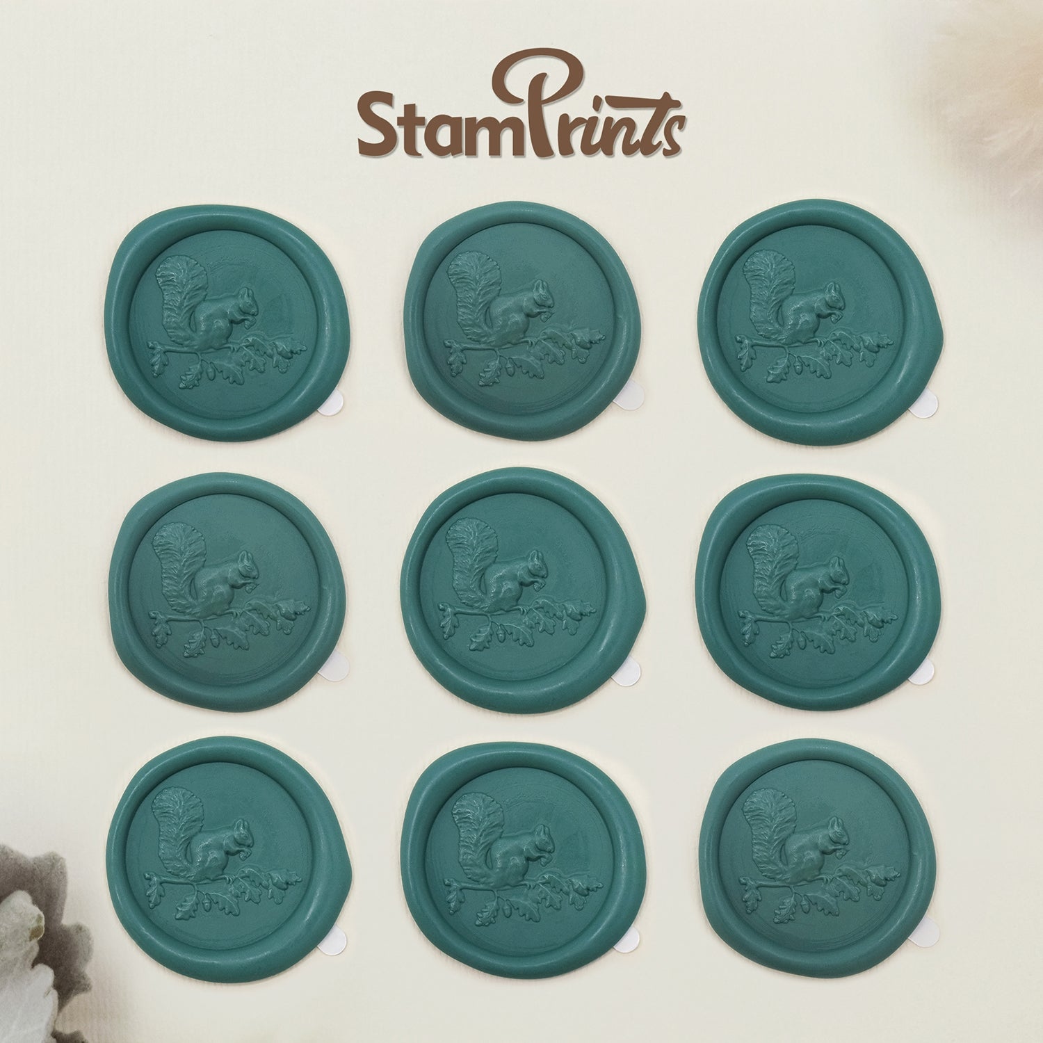Stamprints Adesivos de Sinete de Lacre Autocolante Esquilo Relevo 3D 2