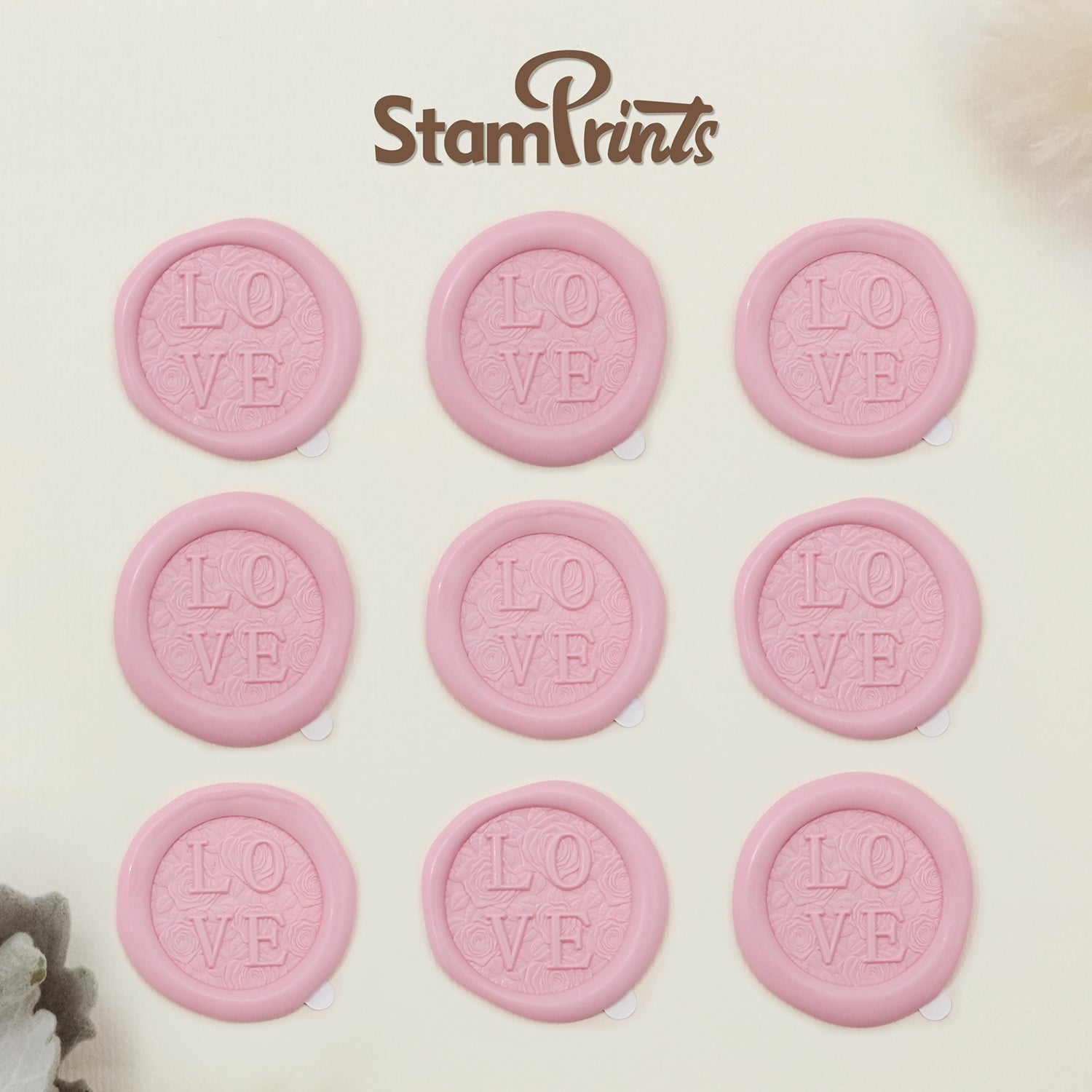 Stamprints Adesivos de Sinete de Lacre Autocolantes Amor em Relevo 3D 2
