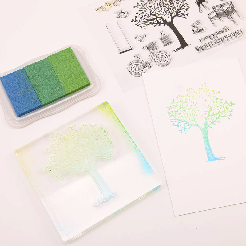 Pearlescent Multicolor 3-Color Gradient Ink Pad a2