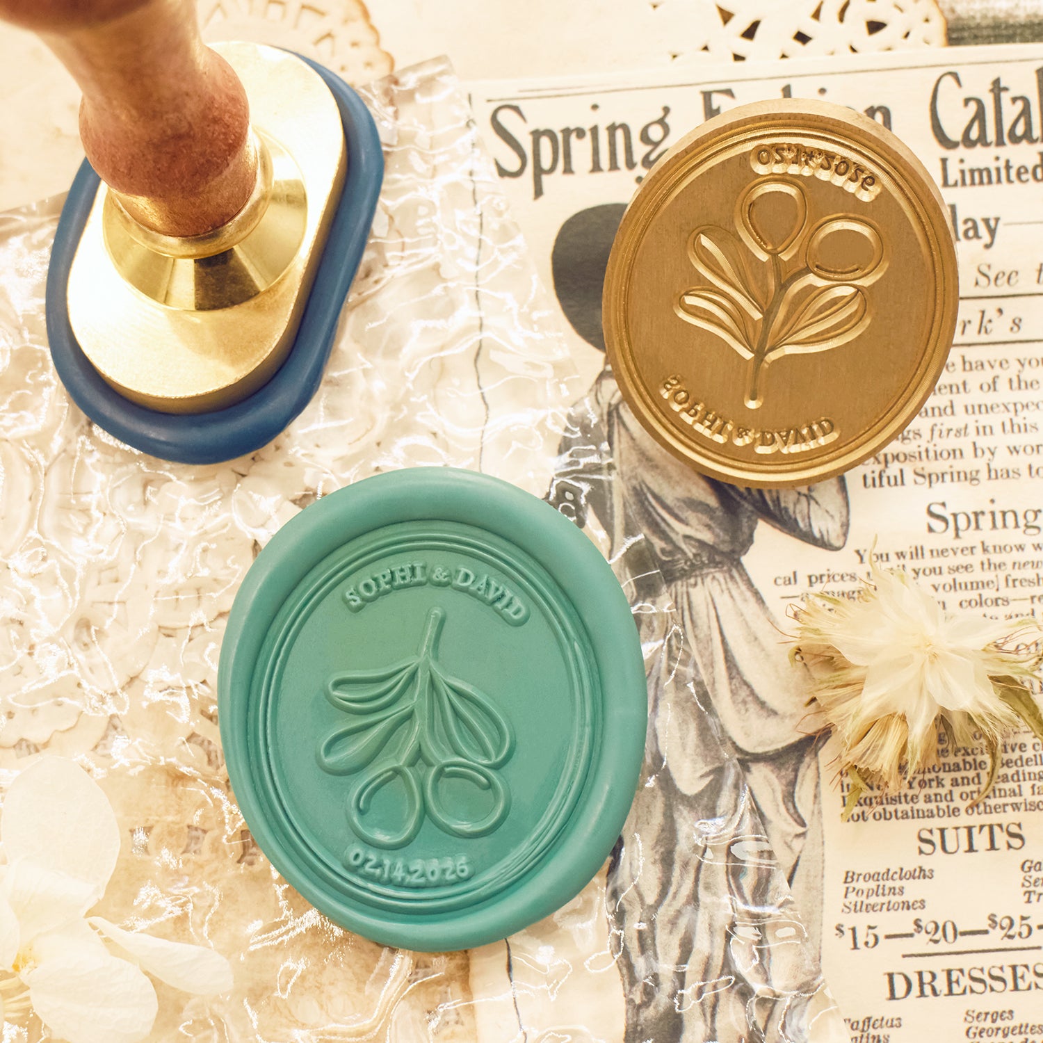 Oval Custom Wedding Wax Seal Stamp5