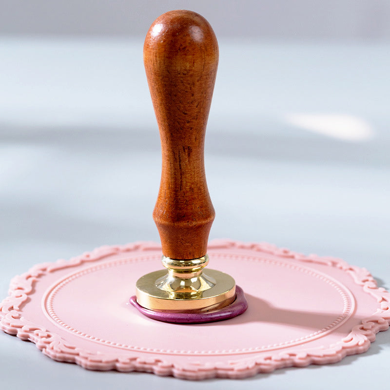 Tapete de Silicone com Sinete de Lacre de Renda Barroca Vintage a