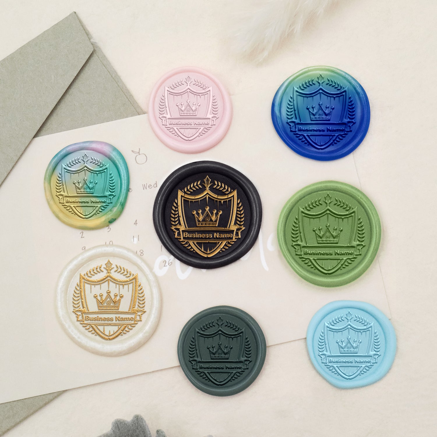 Carimbo de Sinete de Lacre com Logótipo Personalizado - Estilo 21-3