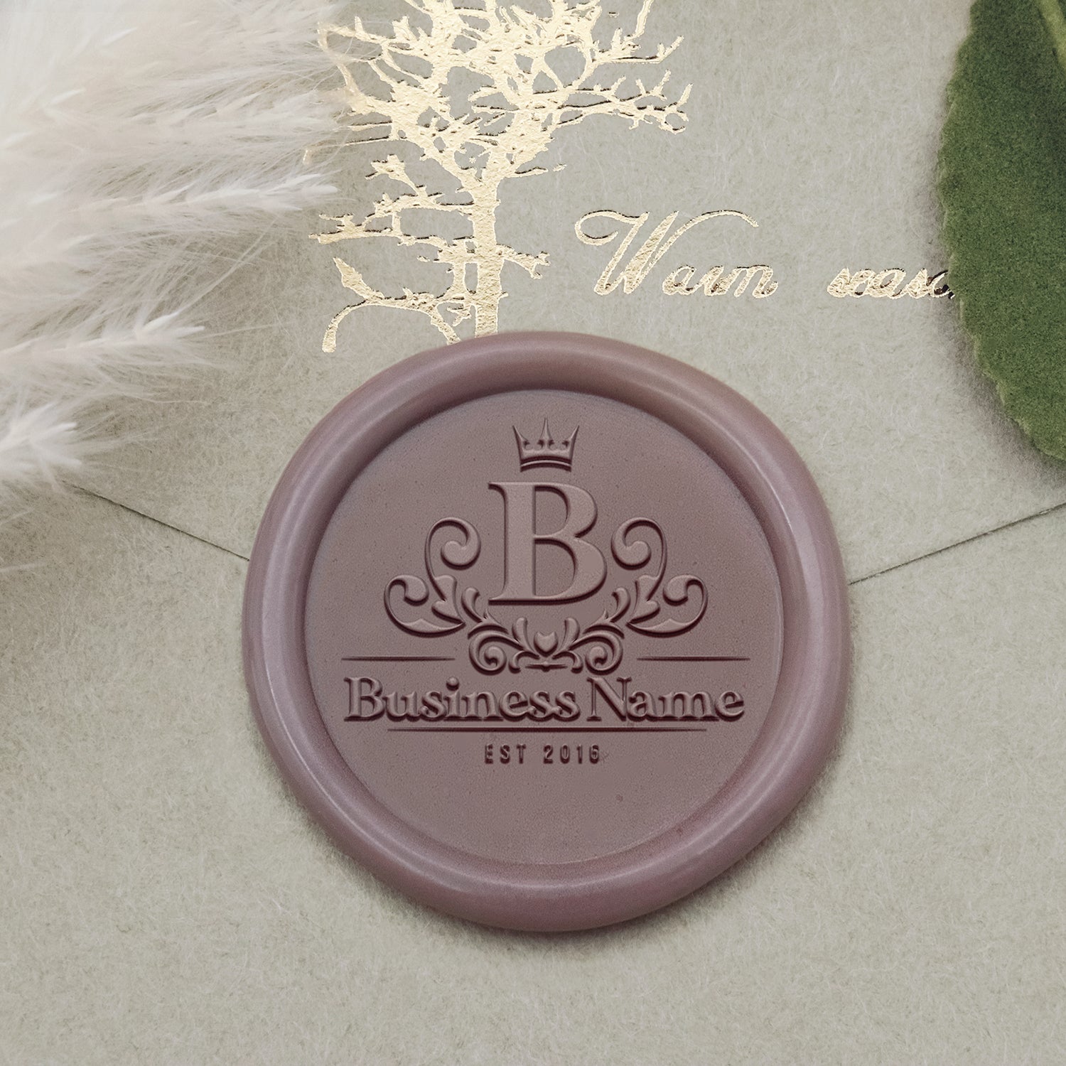 Carimbo de Sinete de Lacre com Logótipo Personalizado - Estilo 15-2