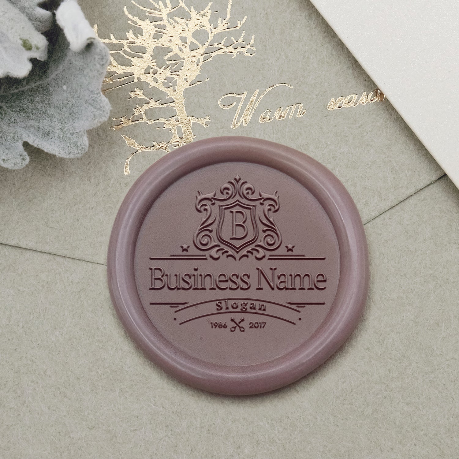 Carimbo de Sinete de Lacre com Logótipo Personalizado - Estilo 12-2