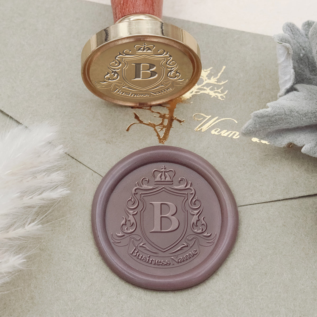 Carimbo de Sinete de Lacre com Logótipo Personalizado - Estilo 18-1