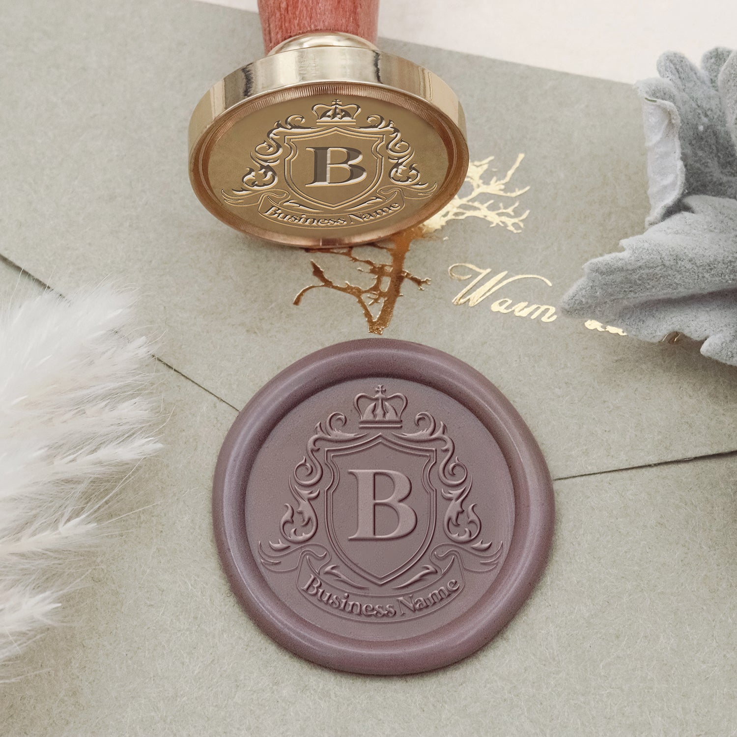 Carimbo de Sinete de Lacre com Logótipo Personalizado - Estilo 18-1