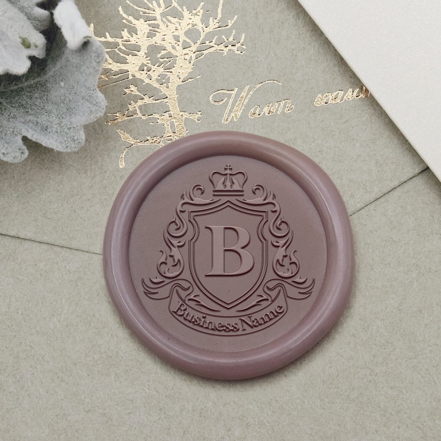 Carimbo de Sinete de Lacre com Logótipo Personalizado - Estilo 18-2