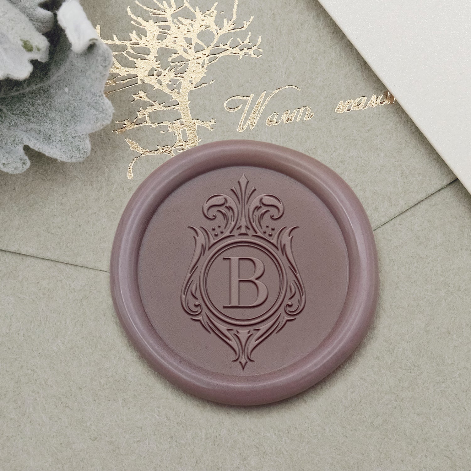 Carimbo de Sinete de Lacre com Logótipo Personalizado - Estilo 1-2