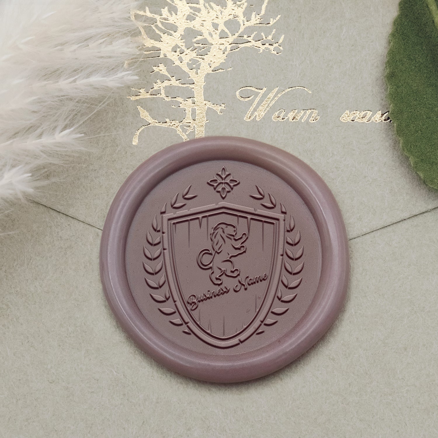 Carimbo de Sinete de Lacre com Logotipo Personalizado - Estilo 20-2