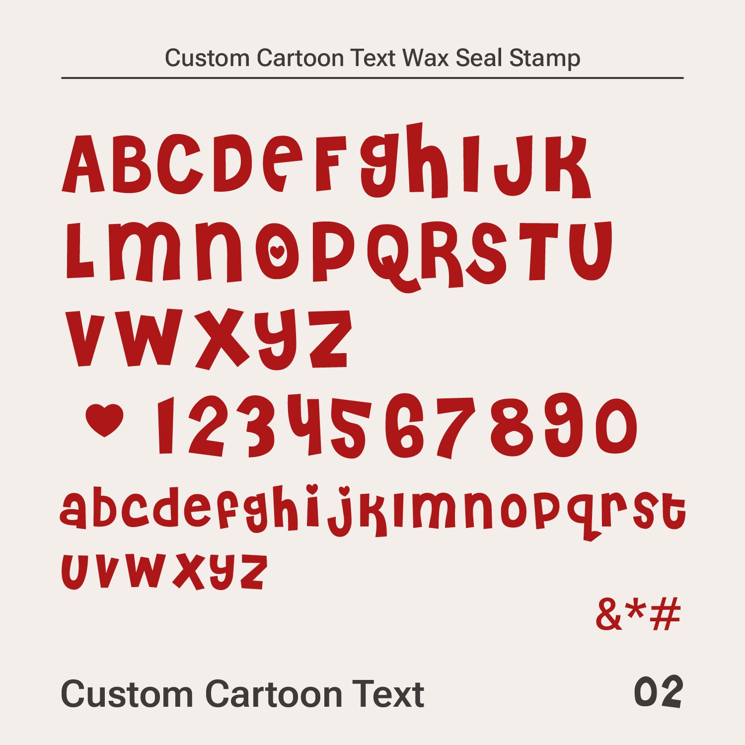 Carimbo de Sinete de Lacre com Texto de Desenho Animado Personalizado (10 Tipos de Letra)-6