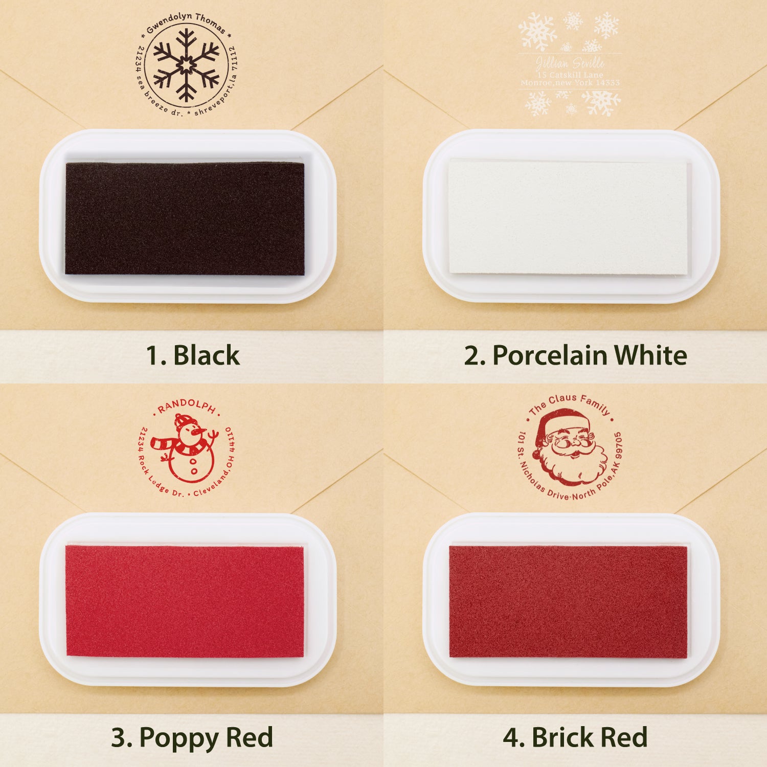 Carimbo de Borracha de Morada de Natal Personalizado (18 Designs) sku
