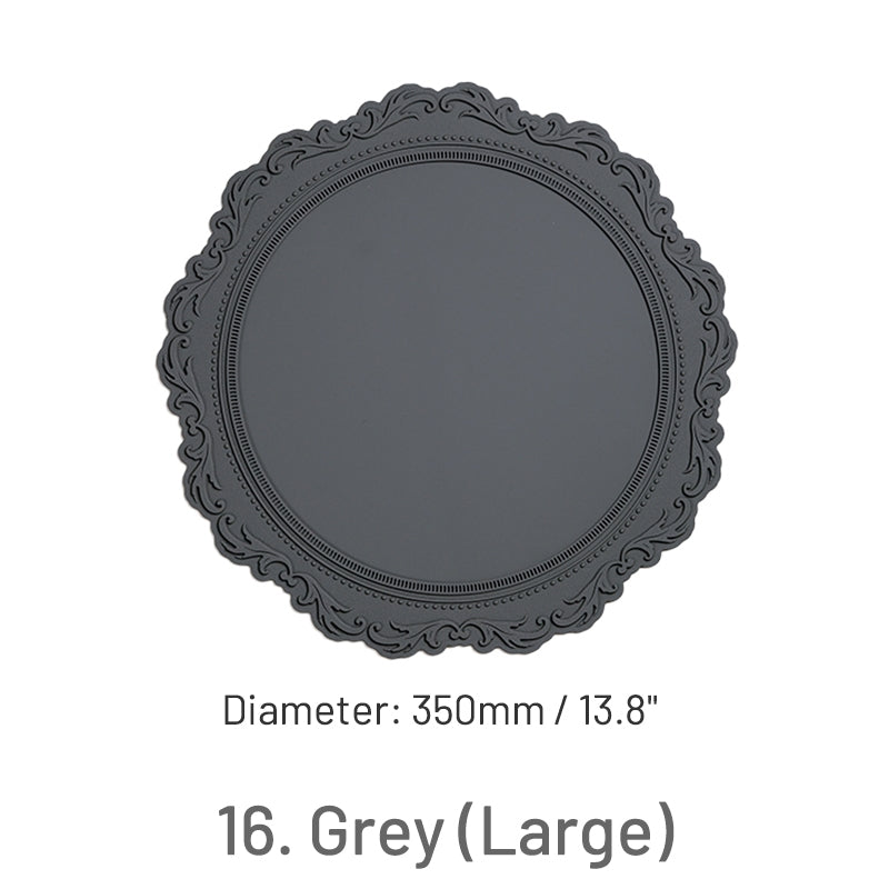 Tapete de Silicone Vintage Barroco de Renda com Sinete de Lacre sku-17