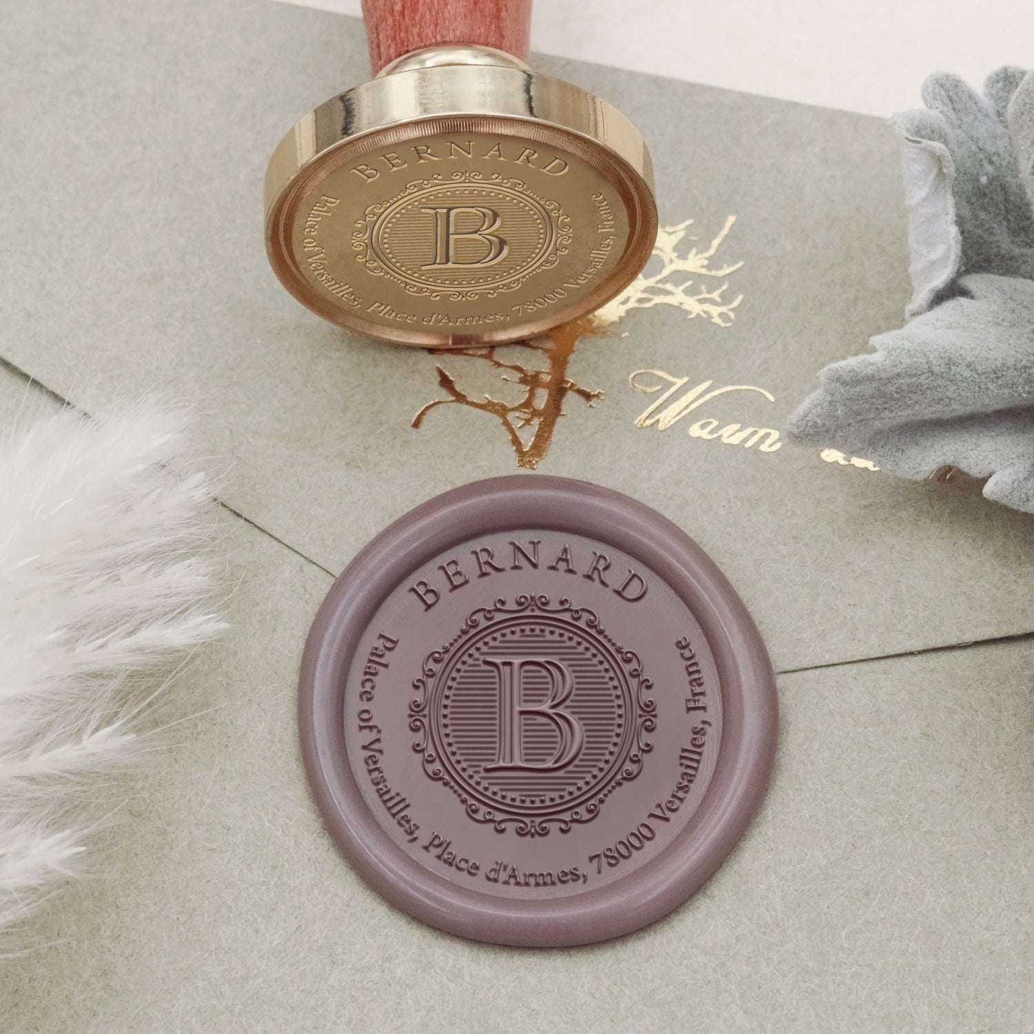 Carimbo de Sinete de Lacre Personalizado para Morada - Estilo 17 2