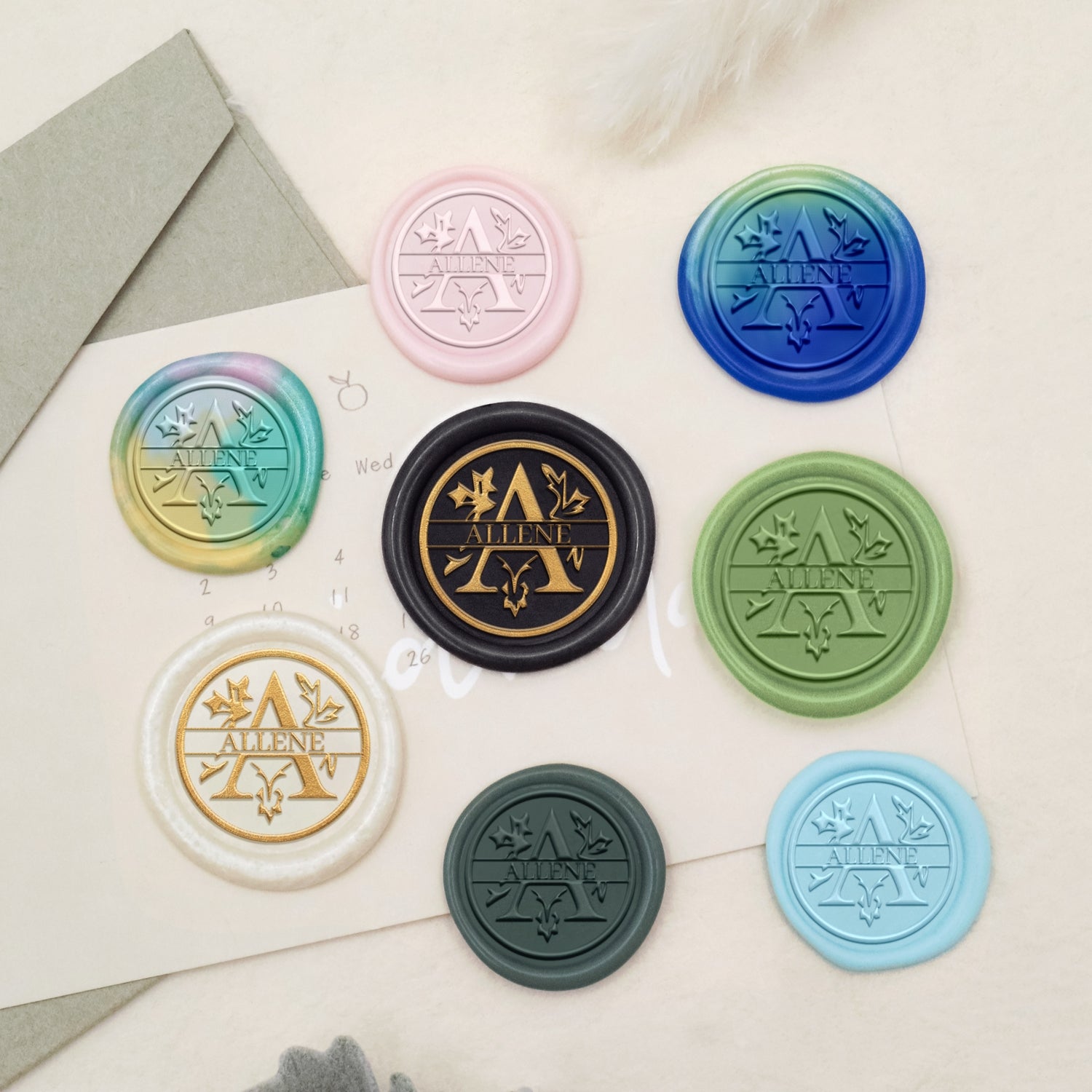 Carimbo de Sinete de Lacre de Morada Personalizado - Estilo 27-cópia 3