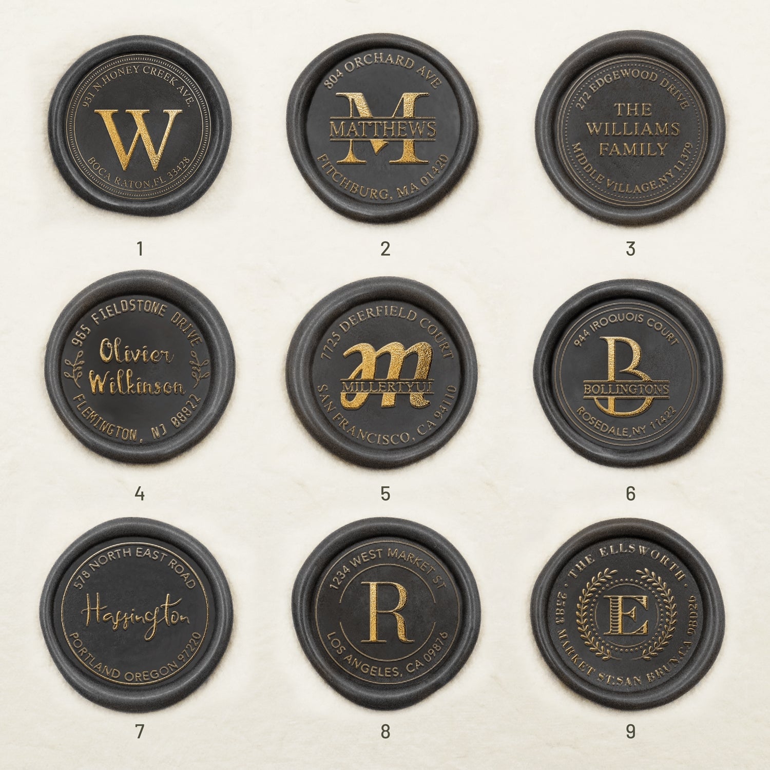 Carimbo de Lacre Personalizado para Morada (27 designs) Custom-Address-Wax-Seal-Stamp1