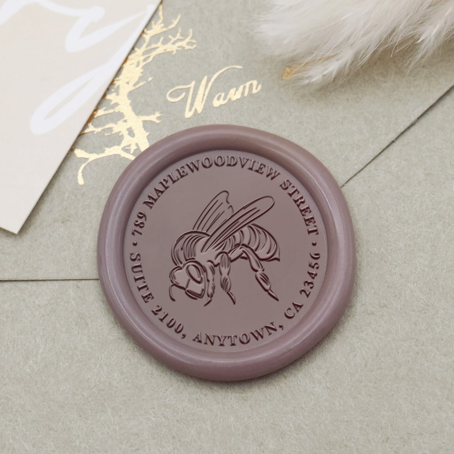 Carimbo de Lacre para Morada Abelha Personalizado 1