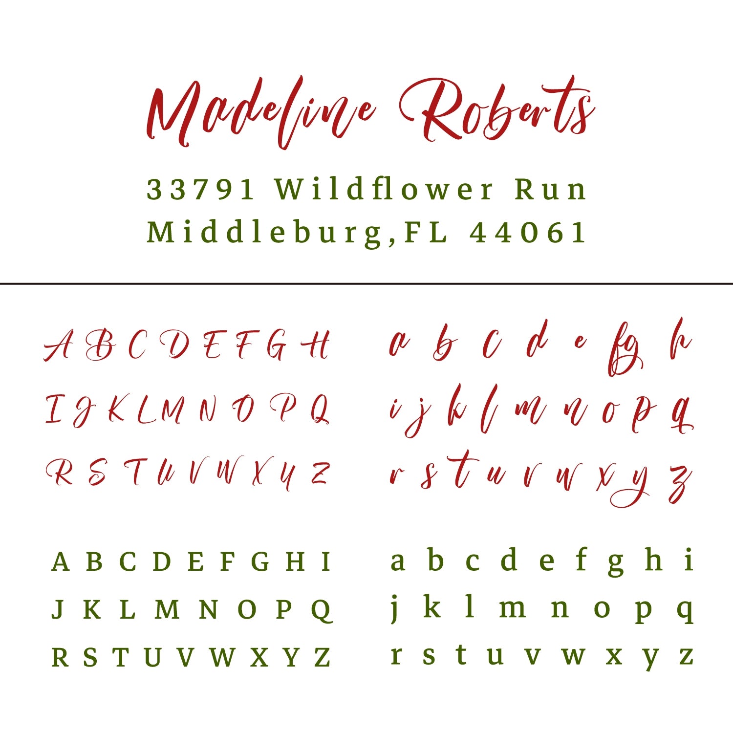 Carimbo de Borracha de Retorno de Morada com Fonte Manuscrita Retangular Personalizado (27 Designs) 11