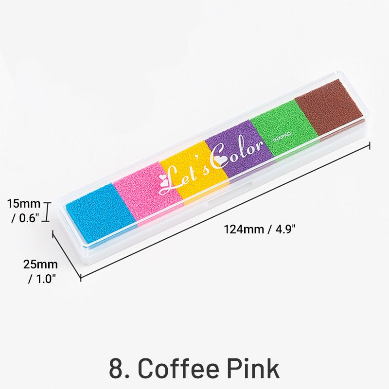 Conjunto de Almofadas de Carimbo Longas com Tinta Gradiente Cor de Rebuçado sku-8
