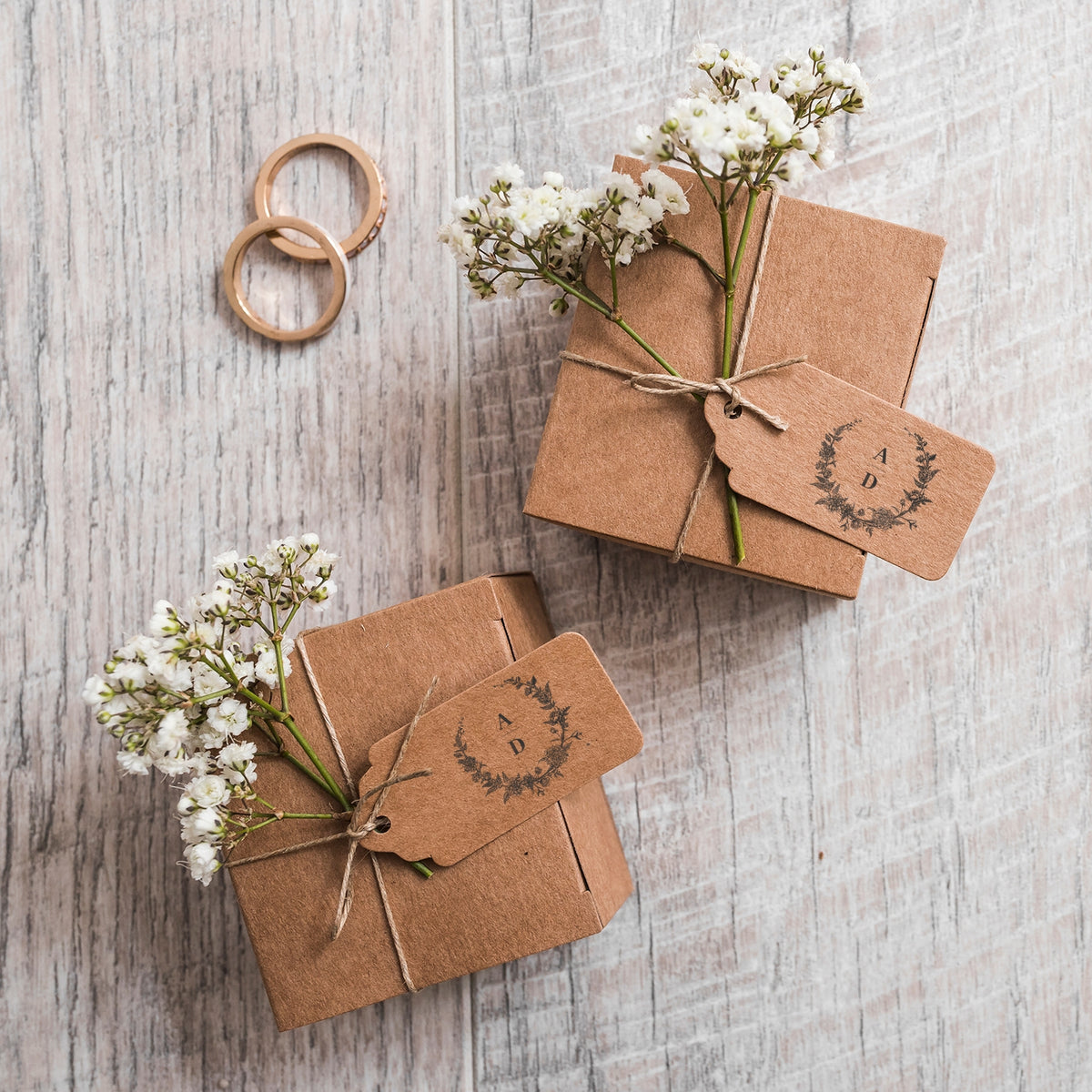 Carimbo de Borracha de Monograma de Casamento Botânico Personalizado (18 Designs)6