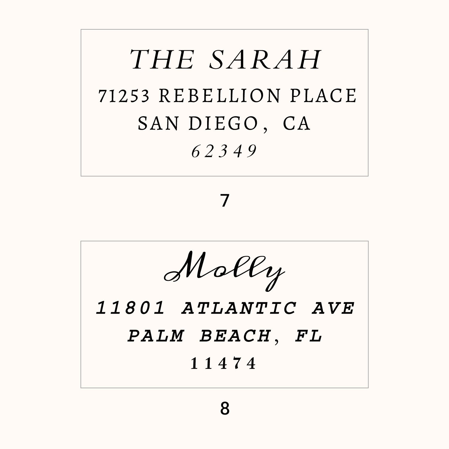 Custom Rectangular Address Return Rubber Stamp (9 Designs)-sku4