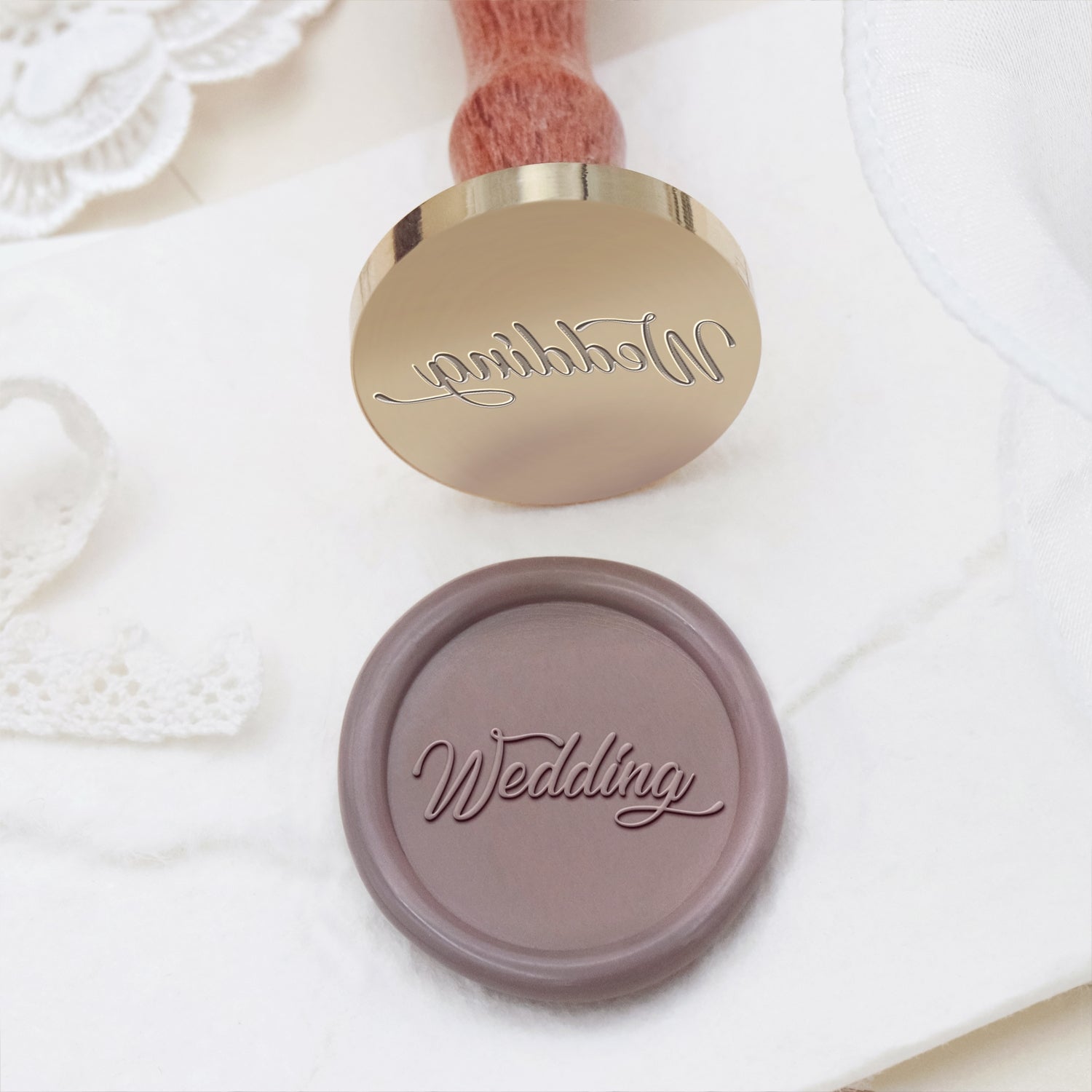 Carimbo de Sinete de Lacre para Convites e Anúncios de Casamento (27 Designs)