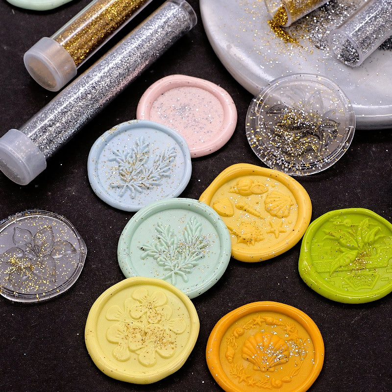 Sequinas de Pó Brilhante para Decoração e Coloração de Sinete de Lacre b6