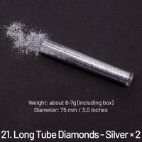 21. Diamantes de Tubo Longo - Prata × 2