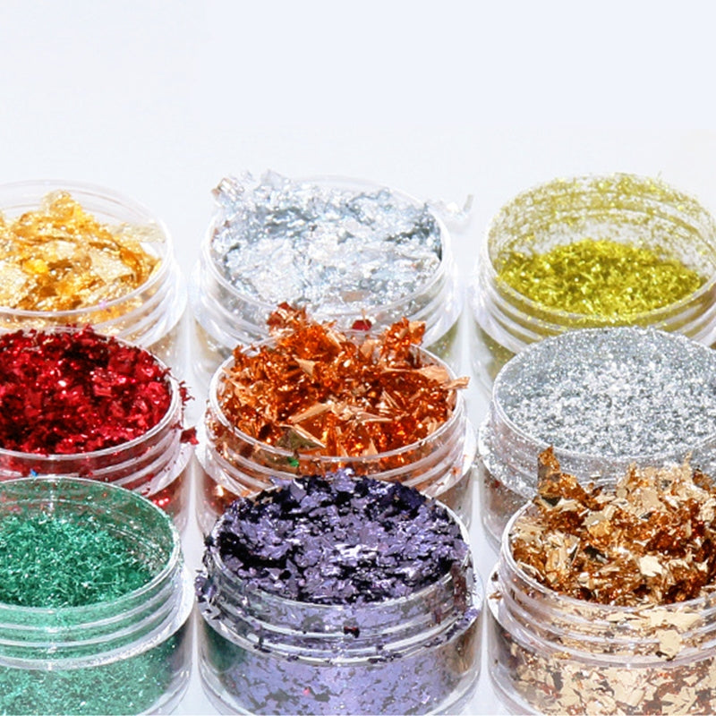 Folhas de Ouro Trituradas Decorativas DIY a