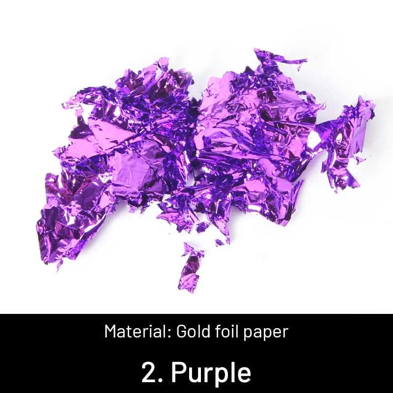Folhas de Ouro Trituradas Decorativas DIY sku-2