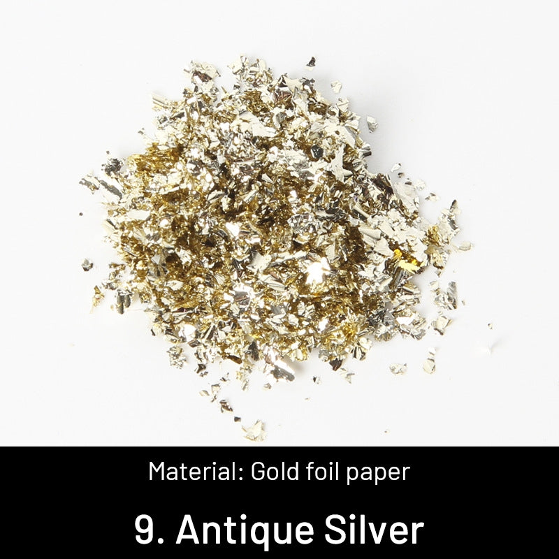 Folhas de Ouro Trituradas Decorativas DIY sku-9