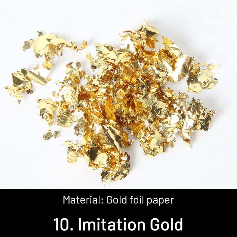 Folhas de Ouro Trituradas Decorativas DIY sku-10