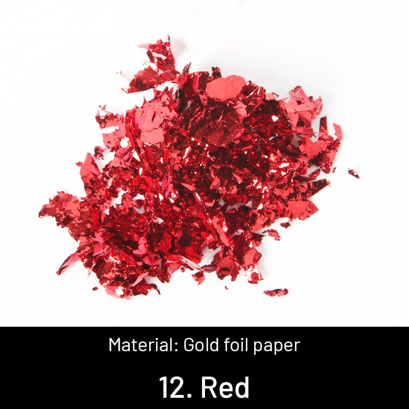 Folhas de Ouro Trituradas Decorativas DIY sku-12