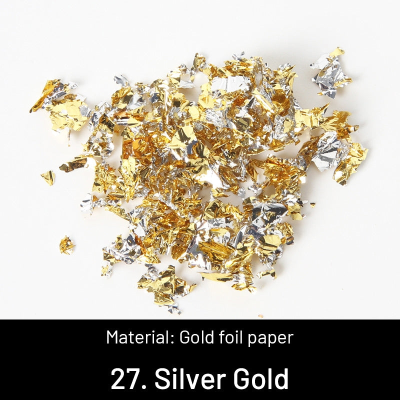 Folhas Douradas Decorativas Trituradas DIY sku-27